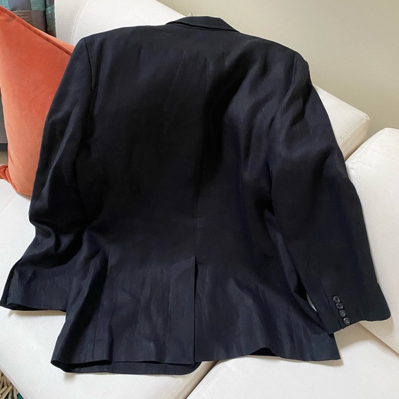 AUTHENTIC POLO RALPH LAUREN 3-BUTTON BLACK LINEN BLAZER SIZE XL NEW WITHOUT TAGS - Picture 6 of 17